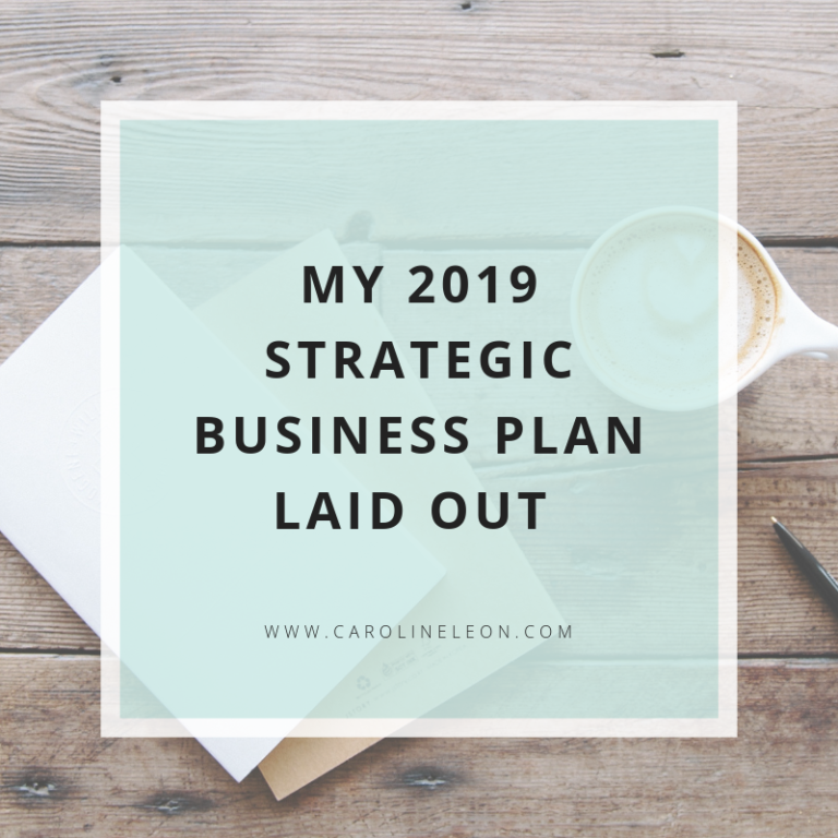 My 2019 Strategic Business Plan Laid Out