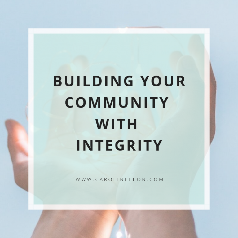 Building Your Community With Integrity