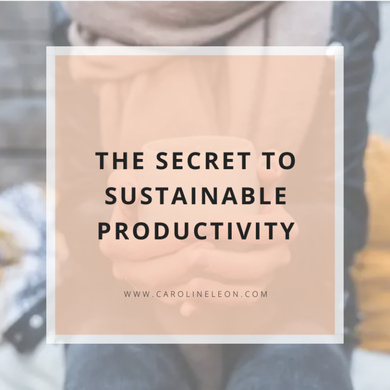 The Secret to Sustainable Productivity