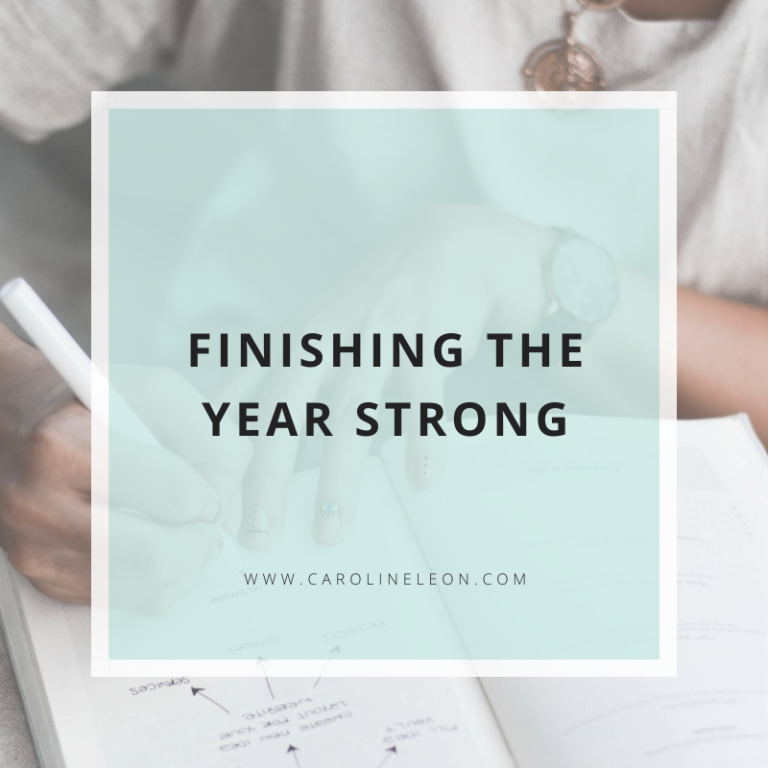 Finishing The Year Strong