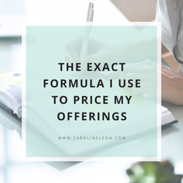 The Exact Formula I Use to Price My Offerings