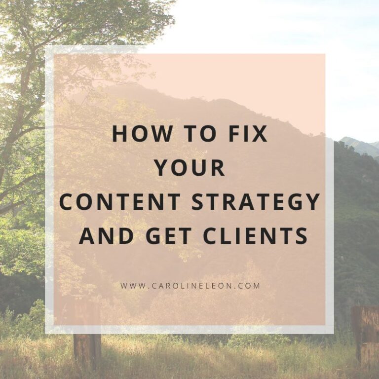 How to fix your content strategy and get clients